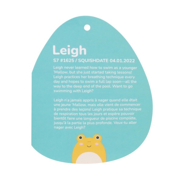 NWT 7.5” Leigh the Yellow Toad / Frog Squishmallow - Picture 3 of 3